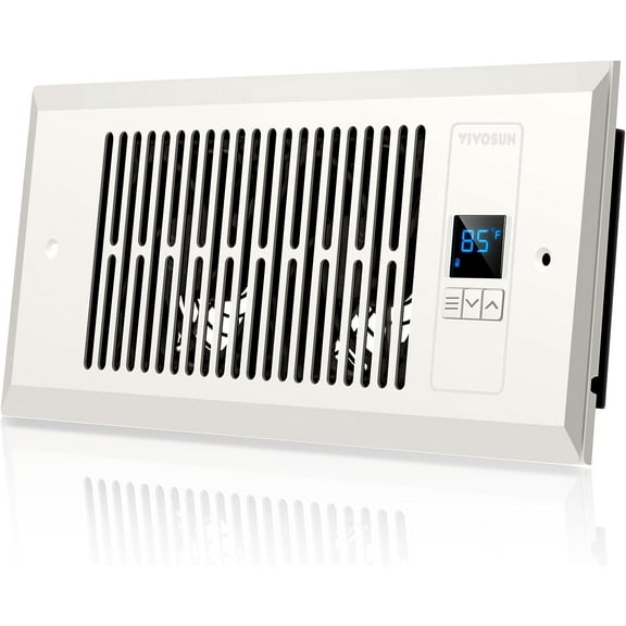 VIVOSUN Quiet Register Booster Fan 410, Smart Register Vent with Intelligent Thermostat Control, Cooling Heating AC Vent Booster Fan, Matte White