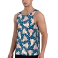 thumbnail image 2 of Picia Cute Salamander Printed Men’s Performance Tank, Men's Workout Tank Top Moisture-Wicking Tank Top Muscle tee, Breathable Workout Shirt-4X-Large, 2 of 7