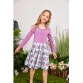 thumbnail image 5 of Arshiner Girls Long Sleeve Stretchy Dress A line Twirly Skater School Party Dress, 5 of 6
