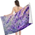 thumbnail image 2 of , Purple Lavender Flowers Printed Pool Towel Oversized Travel Must Have for The Swimming Summer Cruise Ship Essentials, 2 of 8