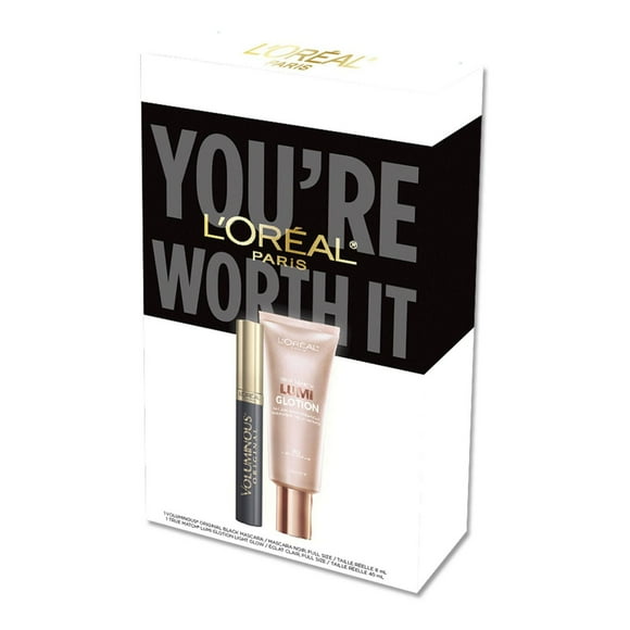 L'Oréal Paris Makeup Gift Set - Voluminous Mascara and Lumi Glotion