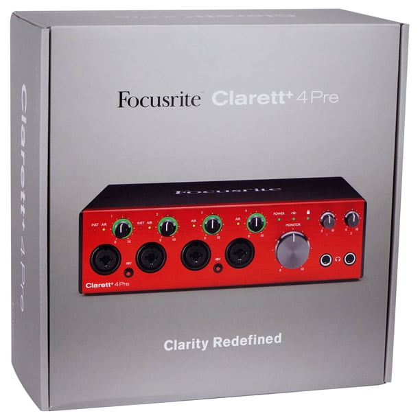 Focusrite Clarett+ 4Pre USB-C Audio Recording Interface JFET/ADAT+