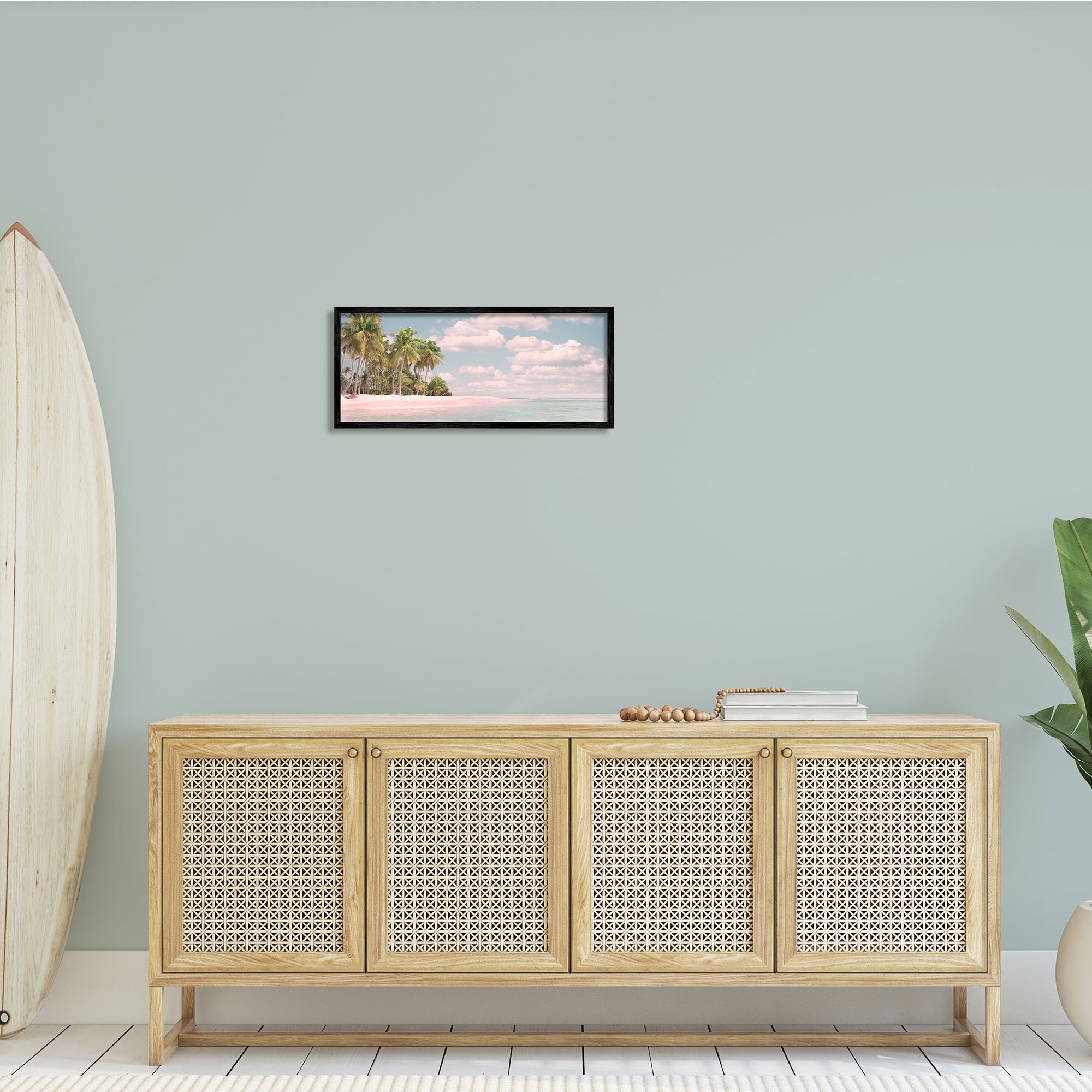 Stupell Industries Clear Water Tropical Beach Coast Sun Bleached Photography, 24 x 10, Design by Mike Calascibetta