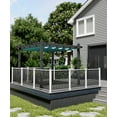 thumbnail image 7 of Riedhoff 10x10 Ft Aluminum Pergola, Outdoor Metal Pergola with Adjustable Canopy,Blue, 7 of 7