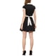 thumbnail image 3 of Vestido de camisa de botón para mujer INSPIRE CHIC con solapa, manga corta y cinturón, vestido de trabajo S negro, 3 of 6