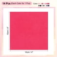 thumbnail image 2 of Uxcell Cotton Fabric Bundles, 14Pcs 4 x 4 Inch Fat Quarter Solid Color Precut Fabric Squares for Sewing Patchwork Quilting DIY Crafts, Pink/Dark Green, 2 of 6