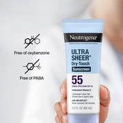Neutrogena Ultra Sheer Sunscreen SPF 55 Body Sunscreen Lotion, Travel Size Sunscreen, 3 fl oz