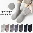 thumbnail image 7 of Men's Mesh Cotton Dress Socks Business Casual Solid Crew Socks Lightweight Soft Comfort, Medium 6-10.5, 5 Pairs, 7 of 7
