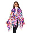 thumbnail image 3 of FORMRS Womens Scarf Winter Soft Long Big Warm Shawls Wrap Tassel Scarves, Purple Colorful Circles, 3 of 9