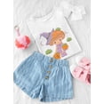 thumbnail image 3 of Cute Mushroom Girl And Pumpkin T-Shirt Toddler -Image by Shutterstock,  2 Toddler, 3 of 4