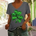 thumbnail image 2 of Fsgntruao Women's Casual U-Neck Short Sleeve T- Solid Summer Blouses, 2 of 4