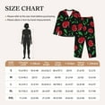 thumbnail image 6 of Kll Cherry Print Women'S Long Sleeve Pajamas With Pants Sleepwear Loungewear 2 Set-Large, 6 of 9