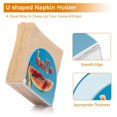 thumbnail image 4 of Hand Watermelon Hello Summer Napkin Holder for Table Clear Napkin Stand Paper Holder Acrylic Organizer Dispenser Napkins for Dinner Kitchen Restaurant Room, 4 of 8