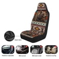 thumbnail image 4 of Binienty Ethnic Tribal Brown Bear Automotive Seat Covers & Accessories 2 Pack Front High Back Bucket Seat Covers for Cars SUV Truck Van Car Interior Decor, 4 of 6