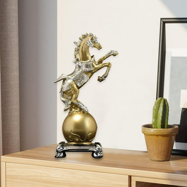 Horse Statue Collectible Animal Sculpture for Centerpiece Bookshelf Entrance