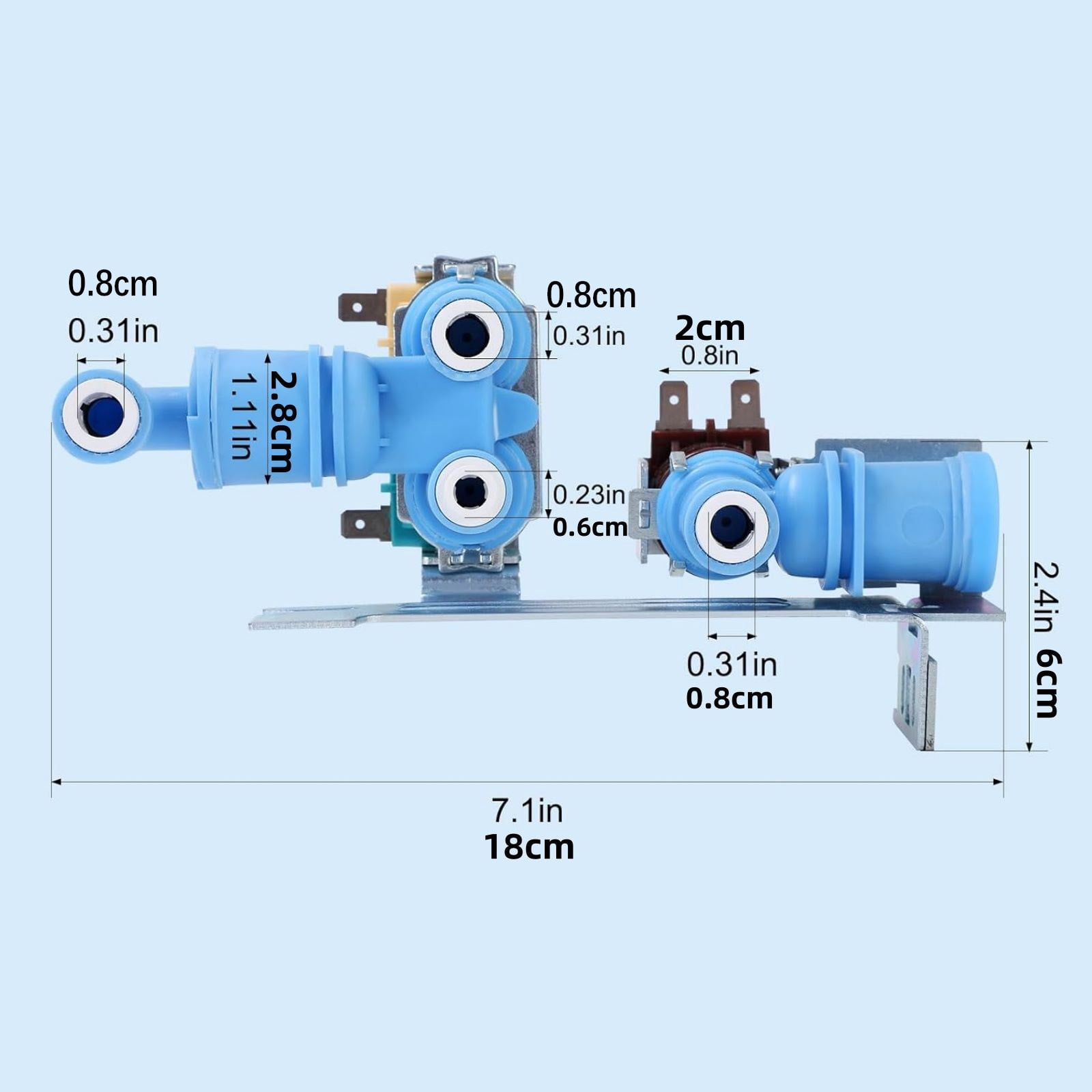 242252702 Triple Solenoid Water Inlet Valve for Frigidaire Refrigerator ReplaceTAPDRA Spare Part