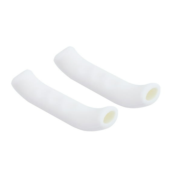 HONITANO Bike Handle Grips 1 Pair Ergonomic White Silicone for Cyclists Shock Absorbing and Comfort