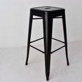 thumbnail image 3 of Heavenly Collection Industrial Black Metal Counter Stools Set of 3 - Tolix-Style Backless Barstools with Wooden Seat Option - Ideal for Kitchen Islands & Patios, 3 of 10