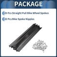 thumbnail image 4 of 20 Set 14G Straight Pull Bicycle Spokes 112mm Straight Pull Bike Wheel Spokes Carbon Steel Black, 4 of 7