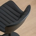 thumbnail image 6 of Kidol & Shellder Modern Swivel Bar Stools Set of 2 Black Adjustable High Back Counter Stools, 6 of 9