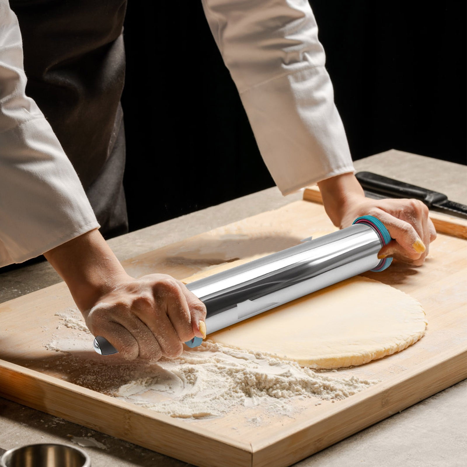 Large Silicone Dough Roller - 48.5cm Non-Stick Rolling Pin For Baking, Pizza, Pastry - View #2