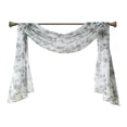 thumbnail image 3 of Madison Park Simone Printed Floral Voile Sheer Scarf in White, 42"x144", 3 of 5