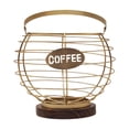 thumbnail image 1 of DOLITY Coffee Pod Holder Bar Accessories Fruit Basket Coffee Capsule Storage Basket Gold, 1 of 9