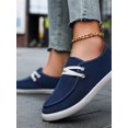 thumbnail image 5 of DLONGLI Women's Canvas Low Top Casual Sneakers, Lace Up Non Slip Flat Sole Classic Walking Shoes, 5 of 5