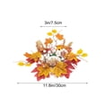 thumbnail image 3 of Halloween Decoration Indoor Outdoor Clearance Under $5.00!Autumns Candlestick Wreath Border Simulation Autumns Colors Harvests Decoration Maple Leaf Candlestick Pumpkin Wreath Halloween Berries, 3 of 6