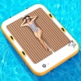 thumbnail image 2 of Dextrus Inflatable Dock Platform PVC Floating Dock 8 x 6 ft ,4-6 People Inflatable Dock Platform for Pool Beach Ocean, 2 of 7