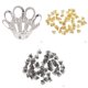 thumbnail image 1 of 300 Piezas Negro / Plata / Oro Metal Flor de Extremo para La Fabricación de Joyas, 1 of 9