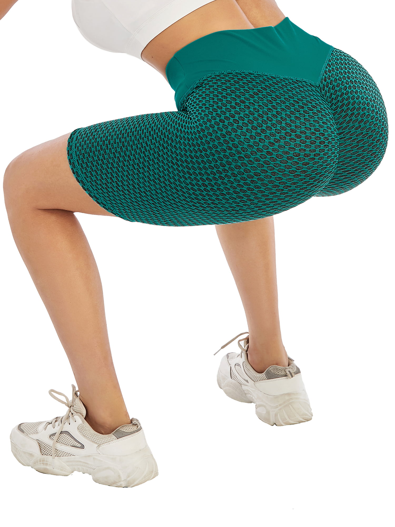 FANNYC Women's Yoga Shorts High Waist Fitness Activewear Biker Shorts Gym  Workout Shorts Abdomen Control Hips Yoga Half Pants Tights, 6 Colors,S-2XL
