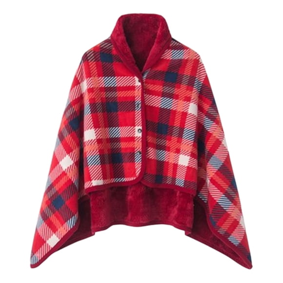 Toystoory Sudadera tipo manta usable para mujer Manténgase cómodo en cualquier lugar y en cualquier momento Abrigos de invierno de amplia Toallas y Paños rojo