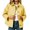 Yellow, variant on Stralyhd Cropped Jacket for Womens Fashion Gingham Plaid Cropped Button Down Jackets Trendy Loose Fit Fall Street Outerwear Black M