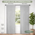 thumbnail image 5 of Deconovo Linen Look Blackout Curtains, 100% Light Blocking Thermal Insulated, Back Tab, Light Gray, 52" x 63", 2 Panels, 5 of 7