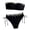 Black, variant on Women's Starfish Bikini Set Strapless Bandeau Top and Tie Side High Cut Bathing Suit Cute Two Piece Swimsuits Black
