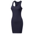 thumbnail image 2 of FashionOutfit Women's Fitted Solid Basic Sleeveless Racerback Bodycon Mini Dress, 2 of 3