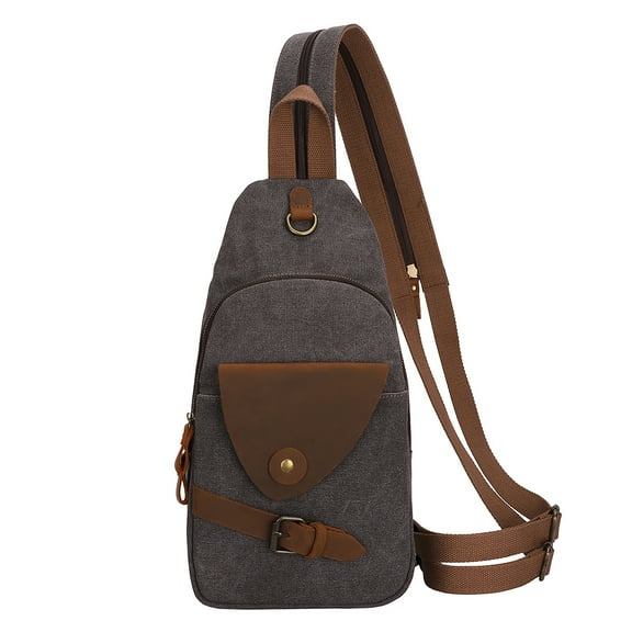 KL928 Canvas Sling Bag for Men Crossbody Backpack Shoulder Casual Rucksack Unisex Casual Bag