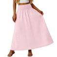 thumbnail image 5 of Tennis Skirts for Women Summer Elegant Everyday Skirt for Women Versatile Lightweight A-Line Midi with Breathable Comfort for Spring Wear Pink XL, 5 of 5
