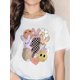 thumbnail image 1 of Camiseta estampada de conejo de Pascua para mujer: cuello redondo informal, manga corta, para primavera y verano, algodón transpirable, estampada, ideal para adultos, hombres, mujeres, adolescentes, j, 1 of 8