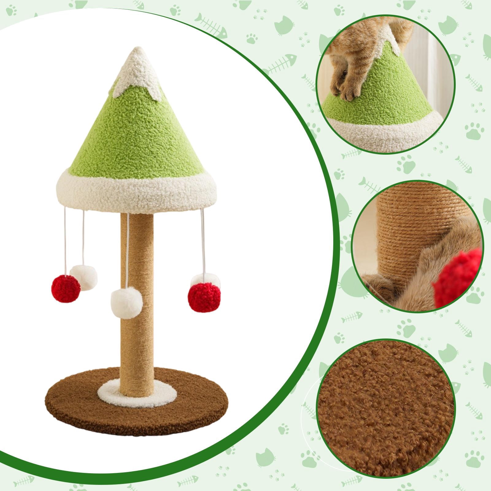 Cat Scratching Post Tree with Sisal Rope Creative Cedar Design for Indoor Cats Home Furniture Protection Playing