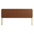 thumbnail image 3 of Headboard, King Size, Brown Natural, Vegan Leather, Bedroom, Modern Contemporary HB36773, 3 of 8