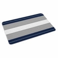 thumbnail image 4 of Navy Blue Grey Stripe Door Mat Indoor Outdoor, Modern Art Horizontal Striped Non Slip Welcome Mat with Rubber Backing, Absorbent Fabric Front Door Mats Entryway Rug for Home Patio Entrance 24"x36", 4 of 9