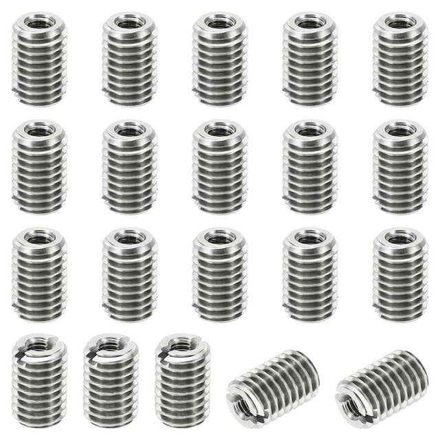 Unique Bargains Adaptateurs de Filetage Manchon Réducteur Écrou 20 Pcs M8x1.25 Mâle à M4x0.7 Femelle Écrou de Réparation 12mm