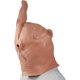 thumbnail image 4 of Máscara de dedos espeluznantes, novedosa máscara de dedo medio para fiesta, disfraz de Halloween, máscara de látex de cabeza completa, color blanco, 4 of 5