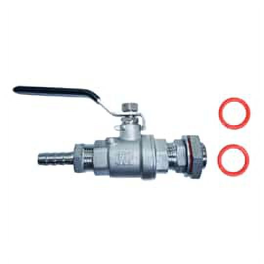 1/2 WELDLESS BALL VALVE & BARB HOMEBREW BEER KETTLE POT