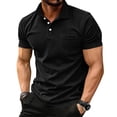 thumbnail image 2 of Men's Short Sleeve Polo Shirt Casual Cotton Golf Top Pocketed Breathable Daily Tee, 2 of 5
