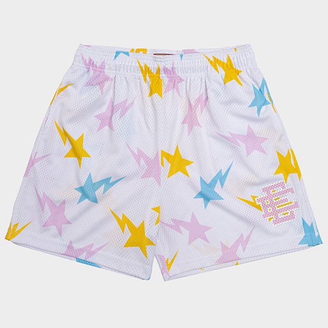 EE Basic-pantalones cortos transpirables de malla para hombre, Shorts de secado rápido con estampado, a la moda, para playa y baloncesto, Verano Fivean unisex
