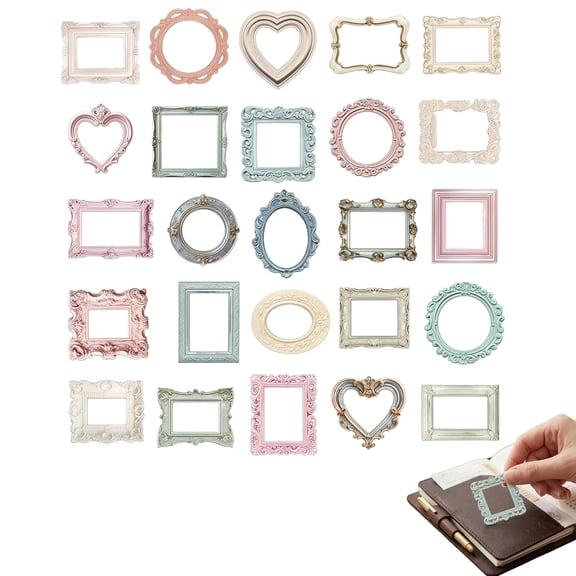 100 Pcs Vintage Frame Decorative Stickers – Scrapbooking Supplies for Planners, Wedding Albums, Junk Journals & Crafts , Paper Crafting & Memory Keeping Set