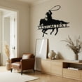 thumbnail image 3 of Personalized Cowboy Metal Sign, Western Wall Decor, Rustic Cowboy Riding Wall Art, Metal Outdoor Wall Art, Rustic Country Western Decor for Bedroom Living Room Bathroom, Customized Gifts Color06, 3 of 7